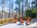 Hilltop  -  outdoor firepit with Adirondack chairs